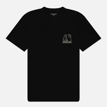 Мужская футболка Carhartt WIP Groundworks, цвет чёрный, размер XL
