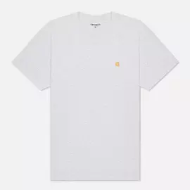 Мужская футболка Carhartt WIP S/S Chase, цвет серый, размер M