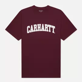 Мужская футболка Carhartt WIP S/S University, цвет бордовый, размер XXL