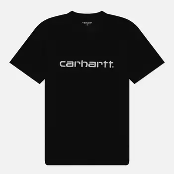 Мужская футболка Carhartt WIP Script, цвет чёрный, размер S