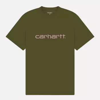 Мужская футболка Carhartt WIP Script, цвет оливковый, размер M