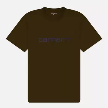 Мужская футболка Carhartt WIP Script, цвет оливковый, размер XL