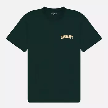 Мужская футболка Carhartt WIP University Script, цвет зелёный, размер XL