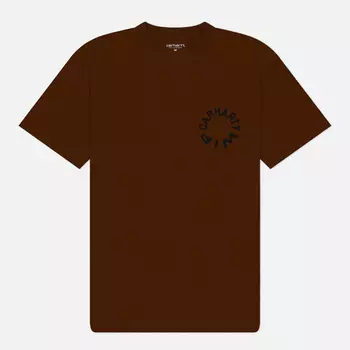 Мужская футболка Carhartt WIP Work Varsity, цвет коричневый, размер L