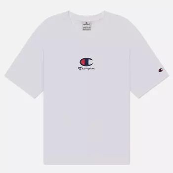 Мужская футболка Champion Big C Logo Crew Neck, цвет белый, размер S