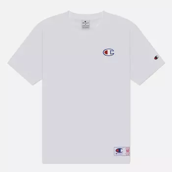 Мужская футболка Champion Legacy Retro Sport Crew Neck, цвет белый, размер XL
