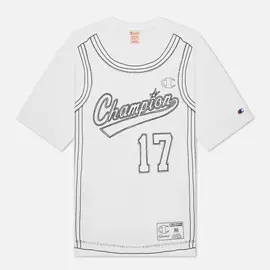 Мужская футболка Champion Reverse Weave Athletic Jersey Combed Number 17, цвет белый, размер L