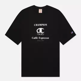 Мужская футболка Champion Reverse Weave Caffe Espresso Graphic, цвет чёрный, размер XL
