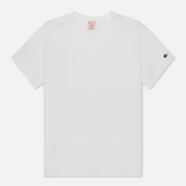 Мужская футболка Champion Reverse Weave Classic Crew Neck Premium, цвет белый, размер M