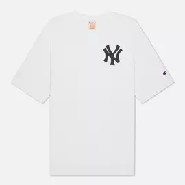 Мужская футболка Champion Reverse Weave New York Yankees Crew Neck, цвет белый, размер XXL