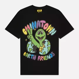 Мужская футболка Chinatown Market Earth Friends, цвет чёрный, размер L