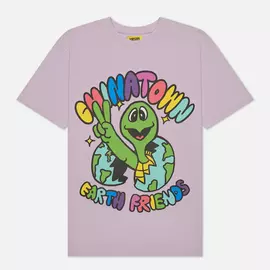 Мужская футболка Chinatown Market Earth Friends, цвет фиолетовый, размер L