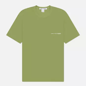 Мужская футболка Comme des Garcons SHIRT Front Chest Logo, цвет зелёный, размер S