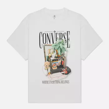 Мужская футболка Converse Hidden Treasures, цвет белый, размер S