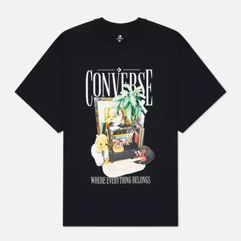 Мужская футболка Converse Hidden Treasures, цвет чёрный, размер XL