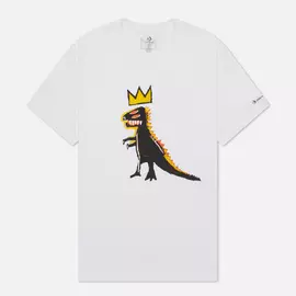 Мужская футболка Converse x Basquiat Graphic, цвет белый, размер S