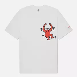 Мужская футболка Converse x Keith Haring Graphic Pocket, цвет белый, размер L