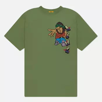 Мужская футболка Dime Gangstoration, цвет зелёный, размер XXL