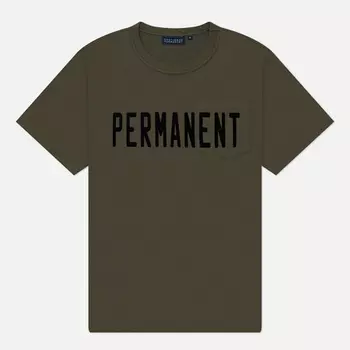 Мужская футболка EASTLOGUE Permanent Flocking One Pocket, цвет оливковый, размер XL