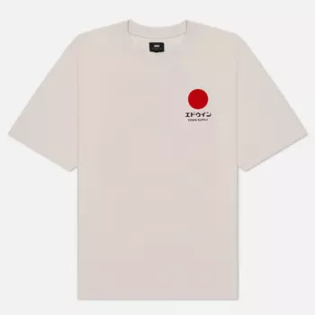 Мужская футболка Edwin Japanese Sun Supply, цвет бежевый, размер XS