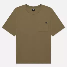 Мужская футболка Edwin Oversized Pocket, цвет оливковый, размер XXL