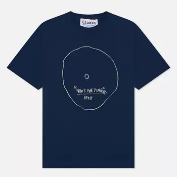 Мужская футболка Etudes x Jean-Michel Basquiat Spirit Nows The Time, цвет синий, размер S