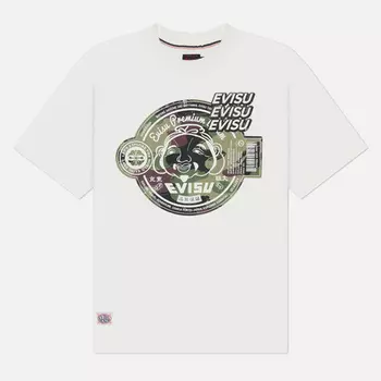 Мужская футболка Evisu Camo Print Godhead, цвет белый, размер M