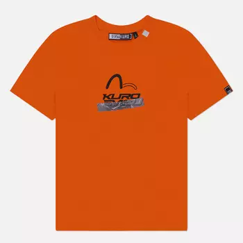 Мужская футболка Evisu Evisukuro Tape Type Logo, цвет оранжевый, размер XXL