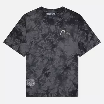 Мужская футболка Evisu Evisukuro Tie Dye Logo, цвет чёрный, размер S