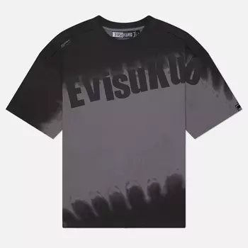 Мужская футболка Evisu Evisukuro Tie Dye Printed Oversized, цвет серый, размер M