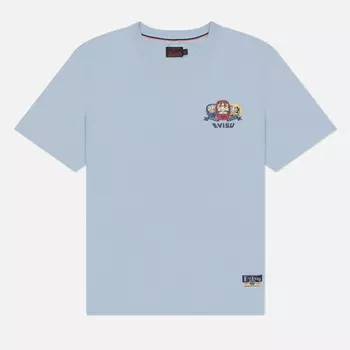 Мужская футболка Evisu Four Suits Daruma Printed, цвет голубой, размер M