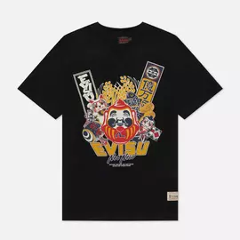 Мужская футболка Evisu Godhead x Bonsai Printed Crew Neck, цвет чёрный, размер S