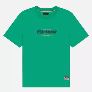 Мужская футболка Evisu Hanafuda Daruma Printed, цвет зелёный, размер XL