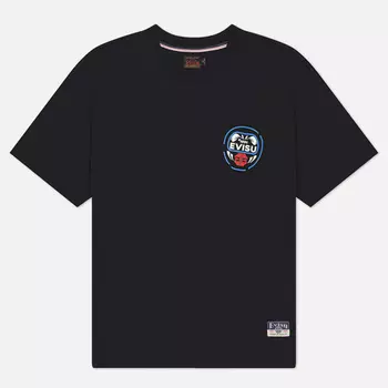 Мужская футболка Evisu Heritage Daruma Embossed Printed, цвет чёрный, размер XXL