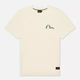 Мужская футболка Evisu Heritage Dragon &amp; Mountain Fuji Daicock Printed, цвет бежевый, размер XXL