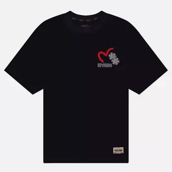 Мужская футболка Evisu Heritage Ebisu Poster Applique Multi-Pocket, цвет чёрный, размер M