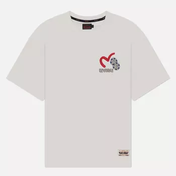 Мужская футболка Evisu Heritage Ebisu Poster Applique Multi-Pocket, цвет белый, размер XL