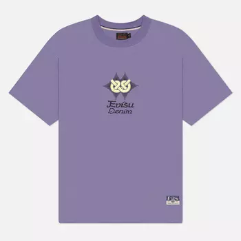 Мужская футболка Evisu Heritage Hakutaku Printed, цвет фиолетовый, размер XXL