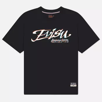 Мужская футболка Evisu Heritage Logo & Kamon Embroidery, цвет чёрный, размер M