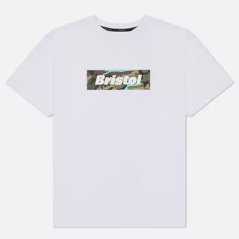 Мужская футболка F.C. Real Bristol Camouflage Box Logo, цвет белый, размер S