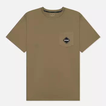Мужская футболка F.C. Real Bristol Vertical Logo Pocket, цвет оливковый, размер M