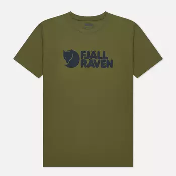 Мужская футболка Fjallraven Fjallraven Logo, цвет зелёный, размер XXL