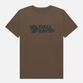 Мужская футболка Fjallraven Fjallraven Logo M, цвет оливковый, размер S