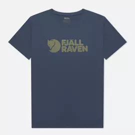 Мужская футболка Fjallraven Fjallraven Logo M, цвет синий, размер XXL