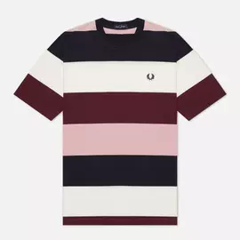 Мужская футболка Fred Perry Bold Stripe, цвет белый, размер XXS