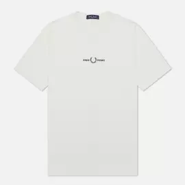 Мужская футболка Fred Perry Embroidered, цвет белый, размер S