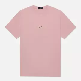 Мужская футболка Fred Perry Embroidered, цвет розовый, размер XXS