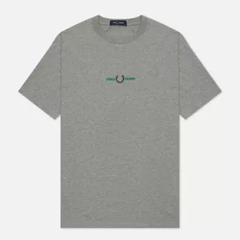 Мужская футболка Fred Perry Embroidered, цвет серый, размер XL
