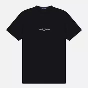 Мужская футболка Fred Perry Embroidered Regular, цвет чёрный, размер M