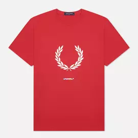 Мужская футболка Fred Perry Print Registration, цвет красный, размер S